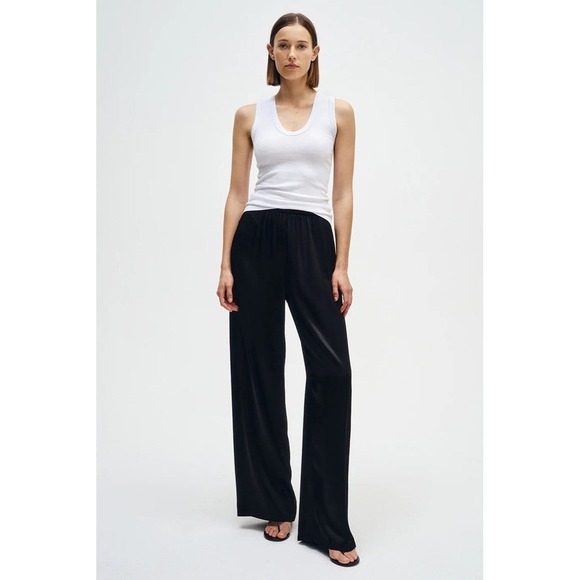 ENZA COSTA Textured Rib Sleeveless U Neck Tank Top Womens XS White Quite Luxury - Picture 3 of 16